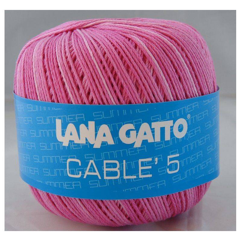 Butika.hu hobby webáruház - Lana Gatto - Cable5 kötő/horgoló fonal, egyiptomi pamut, 50g, 7853 - színátmenetes