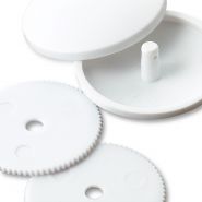 PRYM behúzható gomb műanyag, fehér, 29mm, 2db, 323238