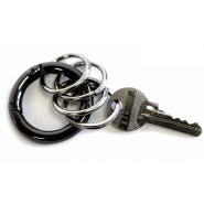 Butika.hu hobby webáruház - Karabiner kulcskarika táskára, Ø34mm, 740946 - nikkel
