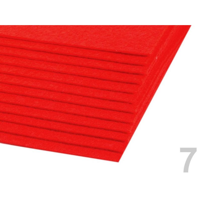 Butika.hu hobby webáruház - Poliészter filclap, 20x30cm, 1.5-2mm, 090684 - piros, 7