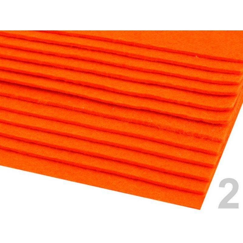 Butika.hu hobby webáruház - Poliészter filclap, 20x30cm, 2-3mm, 090683 - narancssárga reflex, 2