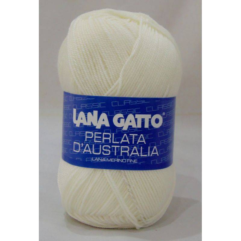 Butika.hu hobby webáruház - Lana Gatto, Perlata D'Australia kötő fonal, 100% gyapjú, 8000, fehér