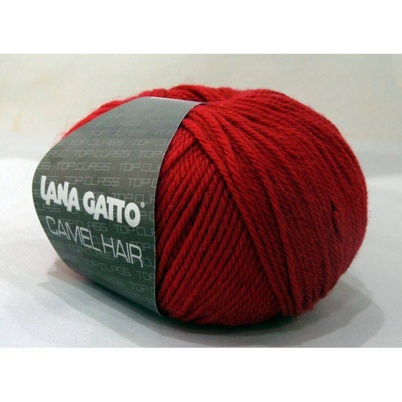 Butika.hu hobby webáruház - Lana Gatto Luxury, Camel Hair kötő fonal, extrafinom merinó és teveszőr - 5911, piros