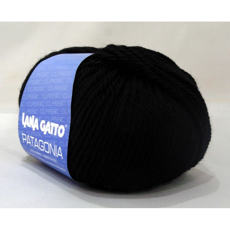 Butika.hu hobby webáruház - Lana Gatto, Patagonia kötő fonal, 100% tiszta merinó, 100g! - 10008, fekete