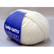 Lana Gatto Super Soft kötőfonal, extrafinom merinó gyapjú - 10001, fehér