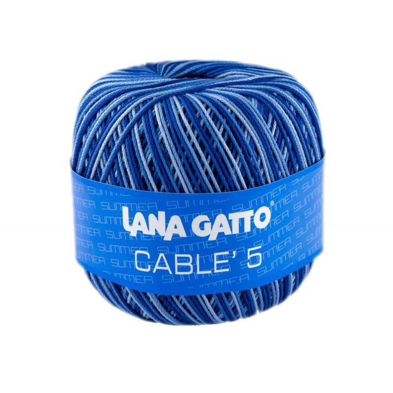 Butika.hu hobby webáruház - Lana Gatto - Cable5 kötő/horgoló fonal, egyiptomi pamut, 50g, 7334 - színátmenetes