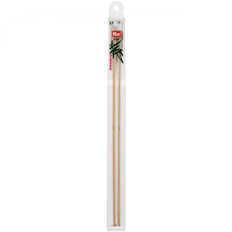 Butika.hu hobby webáruház - Prym Bamboo egyenes kötőtű bambuszból 2,5mm/33cm, 221123