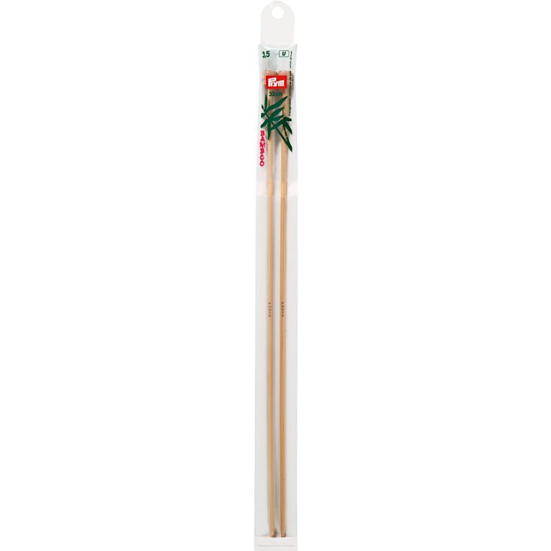 Butika.hu hobby webáruház - Prym Bamboo egyenes kötőtű bambuszból 3.5mm/33cm, 221114