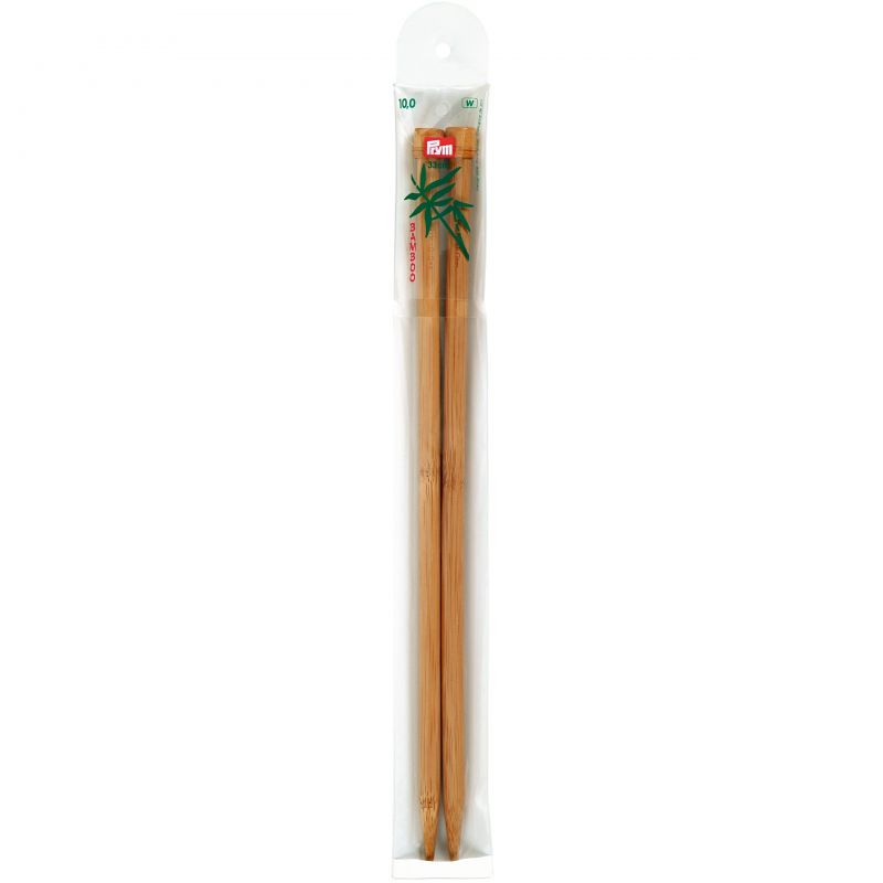 Butika.hu hobby webáruház - Prym Bamboo egyenes kötőtű bambuszból 10mm/33cm, 221110-222110