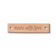 Prym MADE WITH LOVE dekorációs cimke, eredeti bőr, 60x13 mm - 403797