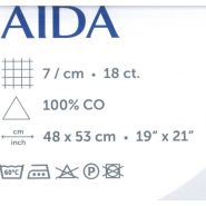 Butika.hu hobby webáruház - Zweigart Aida precut hímző vászon, ajándék ABC mintával, 3793/3740, bézs