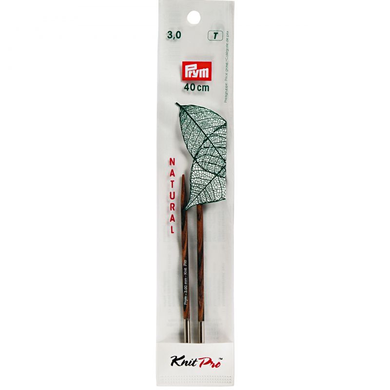 Butika.hu hobby webáruház - PRYM KnitPro Natural cserélhető rövid kötőtűvég 3mm, 223350
