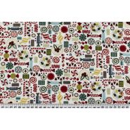 Karácsonyi mintás patchwork pamutvászon, 110cm/0,5m - Winter Village, Moda Fabrics, RH266