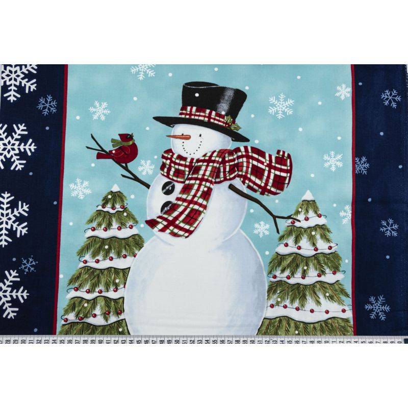 Butika.hu hobby webáruház - Karácsonyi mintás patchwork pamutvászon, 110cm/0,58m - Snow Much Fun, Moda Fabrics, RH251