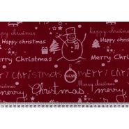 Butika.hu hobby webáruház - Karácsonyi mintás patchwork pamutvászon, 110cm/0,5m - Merry Scriptmas, Moda Fabrics, RH247