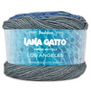 Lana Gatto Los Angeles kötő/horgoló fonal, 100g, pamut és len, 8871, Verde/Blu