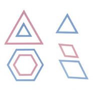 Clover patchwork sablon készlet, négyszögek, háromszögek és hatszögek - CL494/T