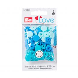 Butika.hu hobby webáruház - Prym Love, 30pár kék, kör alakú, műanyag patent, 393000
