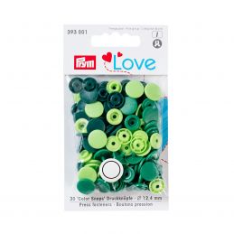 Butika.hu hobby webáruház - Prym Love, 30pár zöld, kör alakú, műanyag patent, 393001