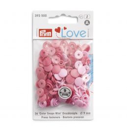Butika.hu hobby webáruház - Prym Love, 36pár pink, kör alakú, műanyag patent, 393500