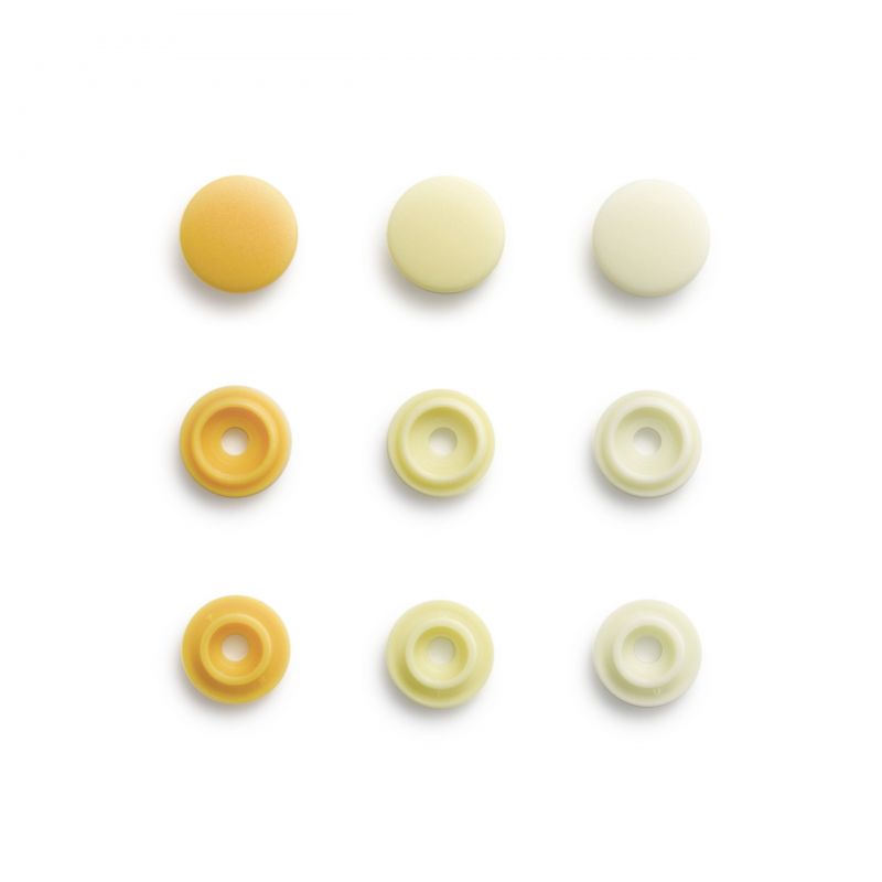 Butika.hu hobby webáruház - Prym Love, 36pár sárga, kör alakú, műanyag patent, 393503