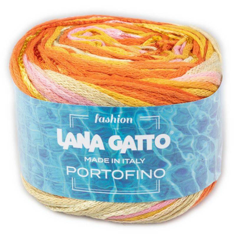 Butika.hu hobby webáruház - Lana Gatto Portofino fonal, 70% pamut, 50g, 9234, Mix Arancio