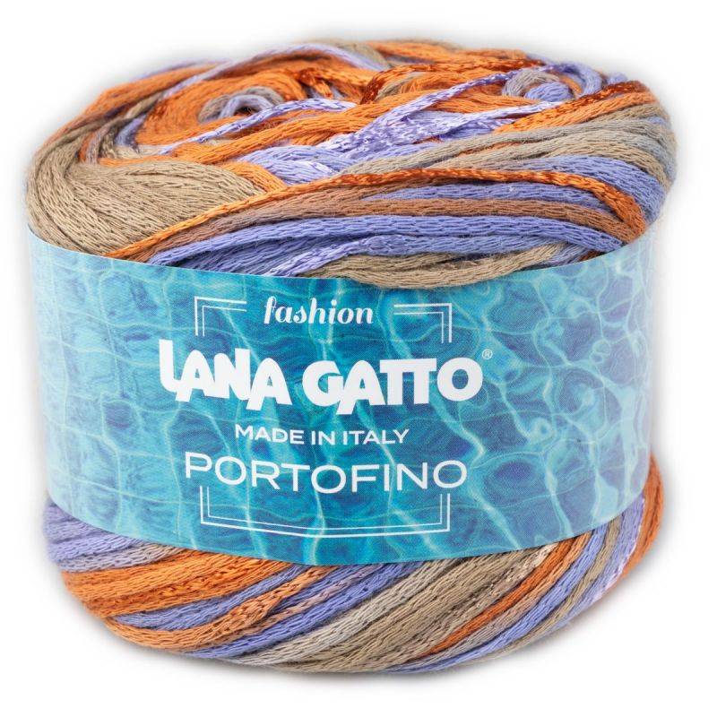 Butika.hu hobby webáruház - Lana Gatto Portofino fonal, 70% pamut, 50g, 9237, Mix Arancio/Celeste