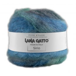Lana Gatto Sirio színátmenetes fonal, extra finom alpaka, kid mohair, 100g, 9325, Verde
