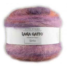 Lana Gatto Sirio színátmenetes fonal, extra finom alpaka, kid mohair, 100g, 9327, Lilla
