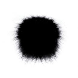 Butika.hu hobby webáruház - Valódi szőrme bojt, pompon, Ø6cm, 780902, fekete
