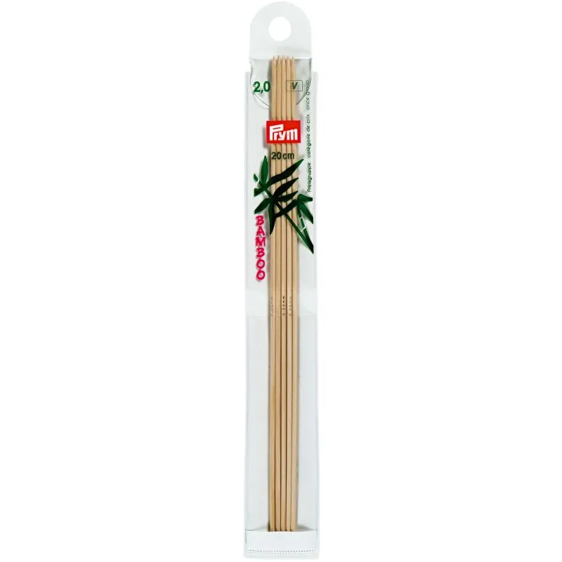 Butika.hu hobby webáruház - Egyenes, bambusz, zokni/harisnya kötőtű Prym - 2mm/15cm, 221200