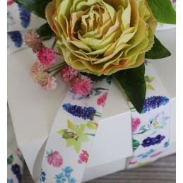 Butika.hu hobby webáruház - Poliészter dekor szalag, virág, 25mm, 3m, 430520, világos lila