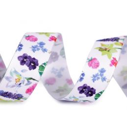 Butika.hu hobby webáruház - Poliészter dekor szalag, virág, 25mm, 3m, 430520, többszínű