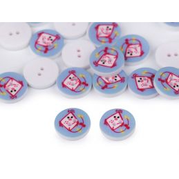 Butika.hu hobby webáruház - Műanyag dekor gomb gyerekeknek, papírsárkány, 13mm, 5db, 120583, világoskék