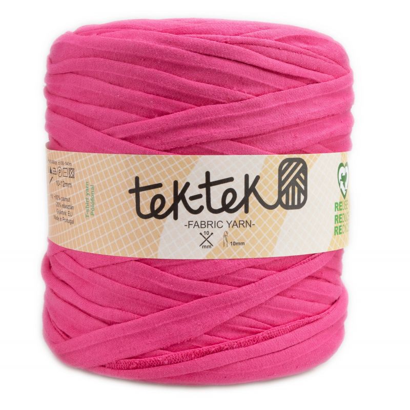 Butika.hu hobby webáruház - Tek-Tek pamut pólófonal, nagy gombolyag, flamingó rózsaszín, Tek-108