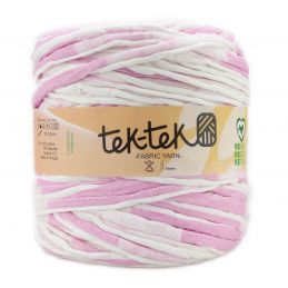 Butika.hu hobby webáruház - Tek-Tek pamut pólófonal, nagy gombolyag, rózsaszín-fehér mix, Tek-151
