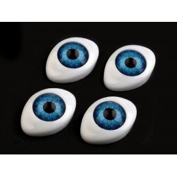 Ragasztható szemek babákhoz, plüssállatokhoz, 16x23mm, 6db, 750248, kék