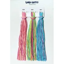 Butika.hu hobby webáruház - Lana Gatto Milkshake színátmenetes kötőfonal, pamut, 100g, 9541, Blu/Turchese