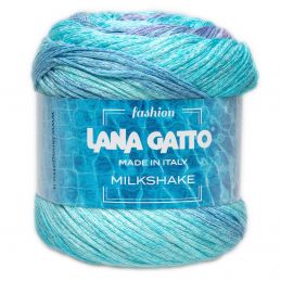 Butika.hu hobby webáruház - Lana Gatto Milkshake színátmenetes kötőfonal, pamut, 100g, 9541, Blu/Turchese