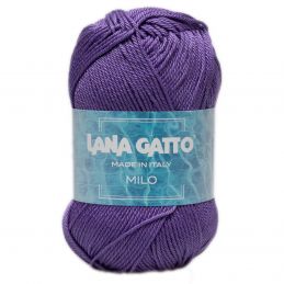 Lana Gatto Milo kötő/horgoló fonal, 100% mercerizált pamut, 50g, 9524, Violetto