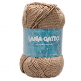 Lana Gatto Milo kötő/horgoló fonal, 100% mercerizált pamut, 50g, 9528, Sabbia