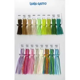 Butika.hu hobby webáruház - Lana Gatto Milo színátmenetes kötő/horgoló fonal, 100% mercerizált pamut, 50g, 9537, Verde Mix