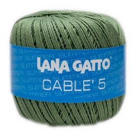Butika.hu hobby webáruház - Lana Gatto Cable5 kötő/horgoló fonal, egyiptomi pamut, 50g, 7828, Salvia