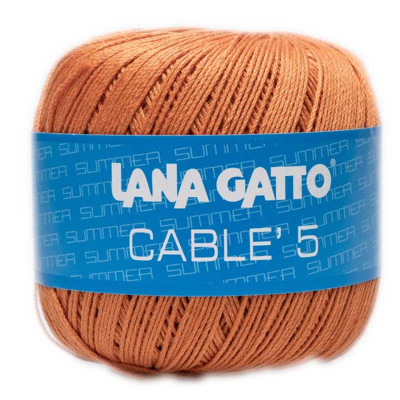 Butika.hu hobby webáruház - Lana Gatto Cable5 kötő/horgoló fonal, egyiptomi Mako pamut, 50g, 7829, Albicocca