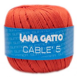Lana Gatto Cable5 kötő/horgoló fonal, egyiptomi Mako pamut, 50g, 7830, Lobster