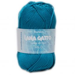 Lana Gatto Milo kötő/horgoló fonal, 100% mercerizált pamut, 50g, 8697, Teal