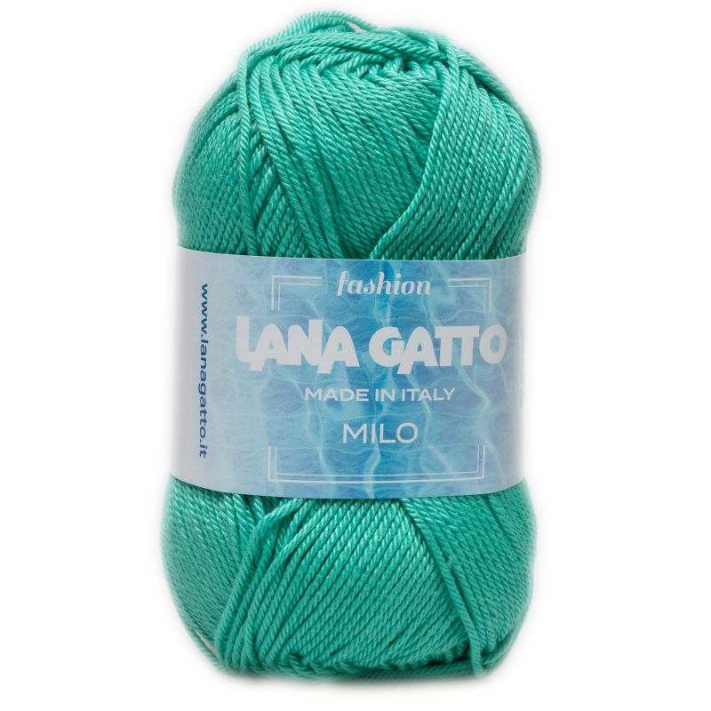 Butika.hu hobby webáruház - Lana Gatto Milo kötő/horgoló fonal, 100% mercerizált pamut, 50g, 8704, Turquoise Green