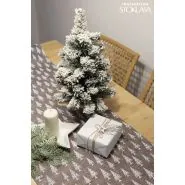 Butika.hu hobby webáruház - Karácsonyi mintés juta imitáció, fenyőfa mintával, 48cm x 0.50m, szürke, 780081