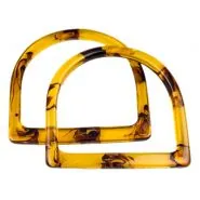 Butika.hu hobby webáruház - Opry műanyag táskafül, sárga/barna, nagy 1 pár, 99372-1
