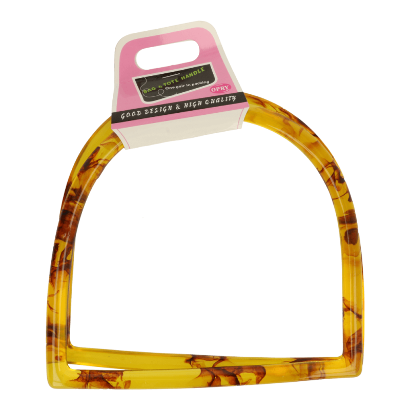Butika.hu hobby webáruház - Opry műanyag táskafül, sárga/barna, nagy 1 pár, 99372-1